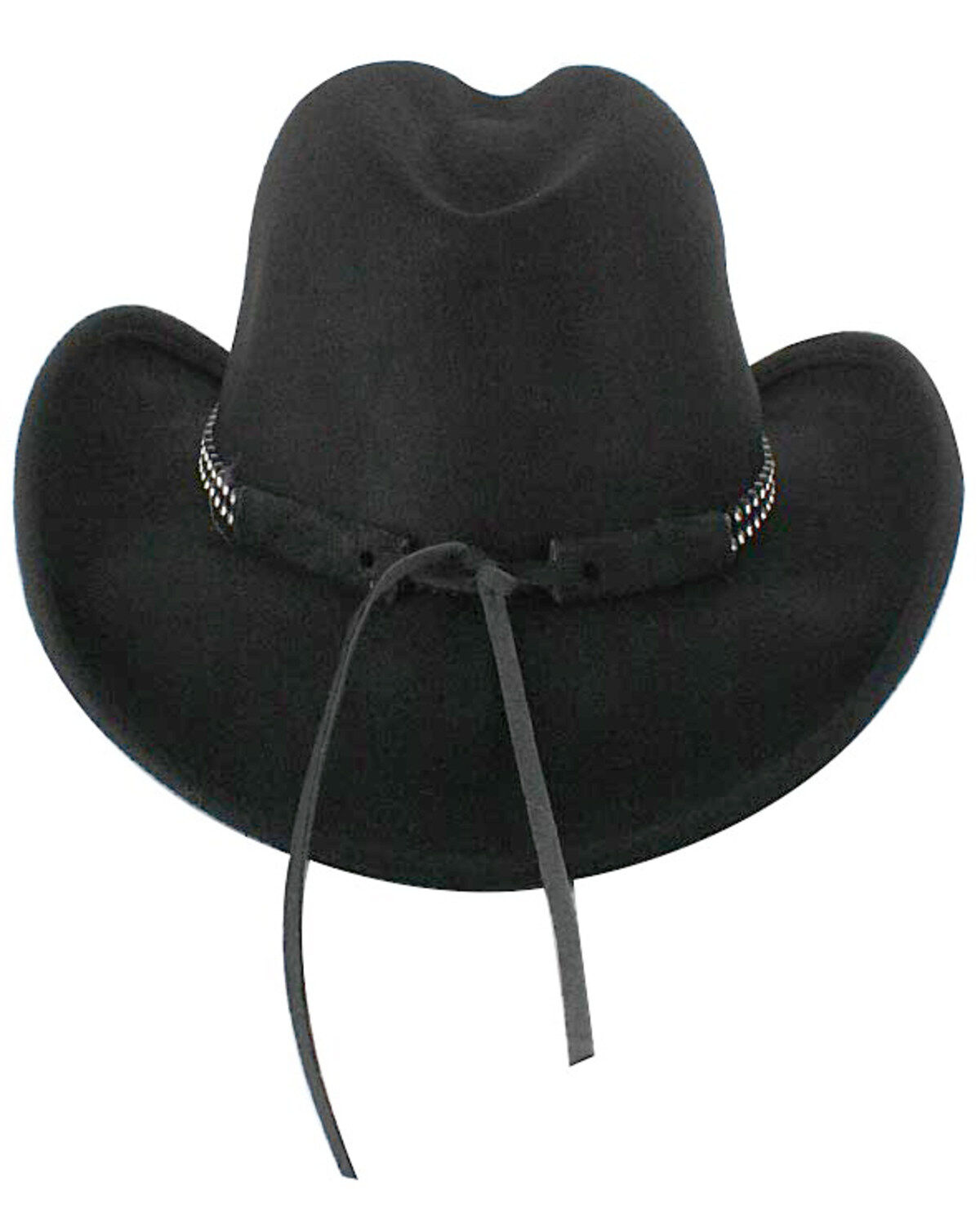 Image #3 - Shyanne Girls' Wool Felt Cowboy Hat, Black, hi-res