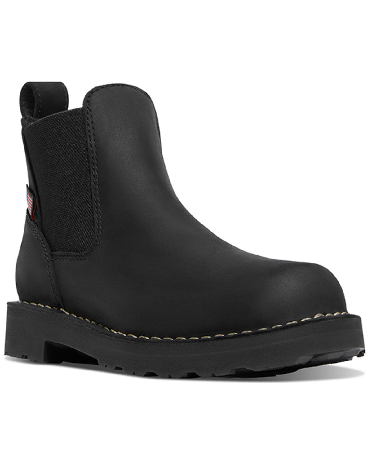 Danner Women's 5" Bull Run Chelsea Work Boots - Soft Toe, Black, hi-res