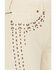 Image #2 - Wonderwest Women's Birch High Rise Studded Slim Bootcut Rigid-Like Stretch Denim Jeans, White, hi-res