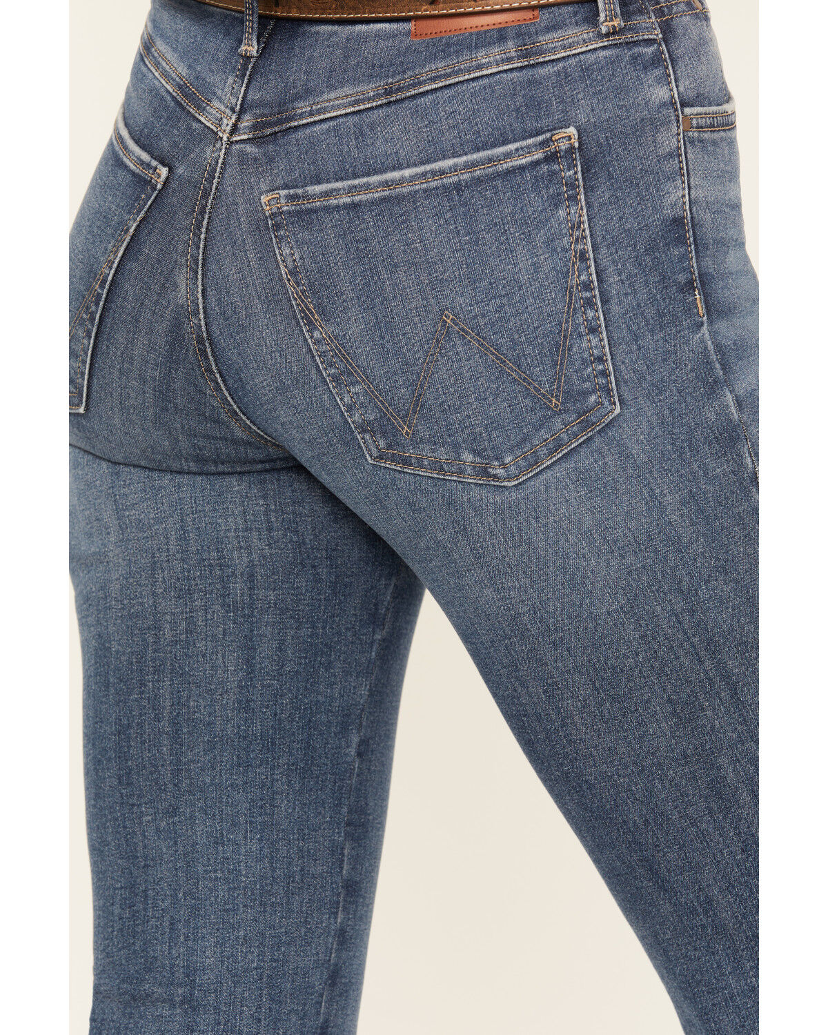 Image #4 - Wrangler Women's Lily Medium Wash Bespoke High Rise Flare Stretch Denim Jeans, Medium Wash, hi-res