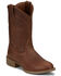 Image #1 - Justin Women's Stampede Western Boots - Round Toe, Brown, hi-res