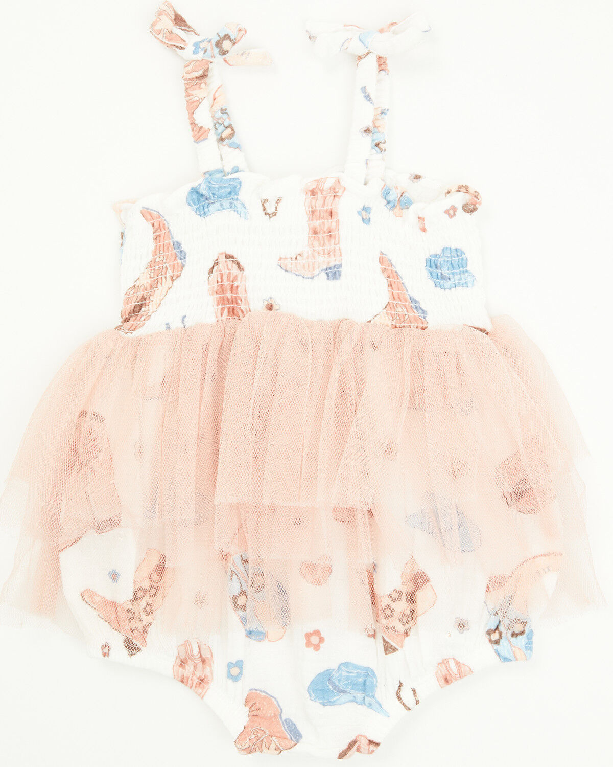 Image #3 - Angel Dear Infant Girls' Boot Barn Exclusive Boots Tutu Tank Onsie, White, hi-res