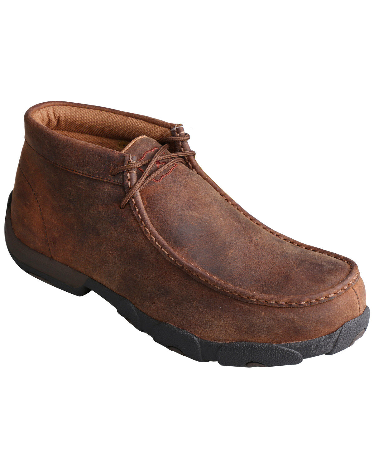 Image #1 - Twisted X Men's Peanut Steel Toe Driving Moc Work Shoes, Peanut, hi-res