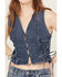 Image #3 - Saints & Hearts Women's Medium Wash Side Tie Button-Down Denim Vest, Medium Wash, hi-res