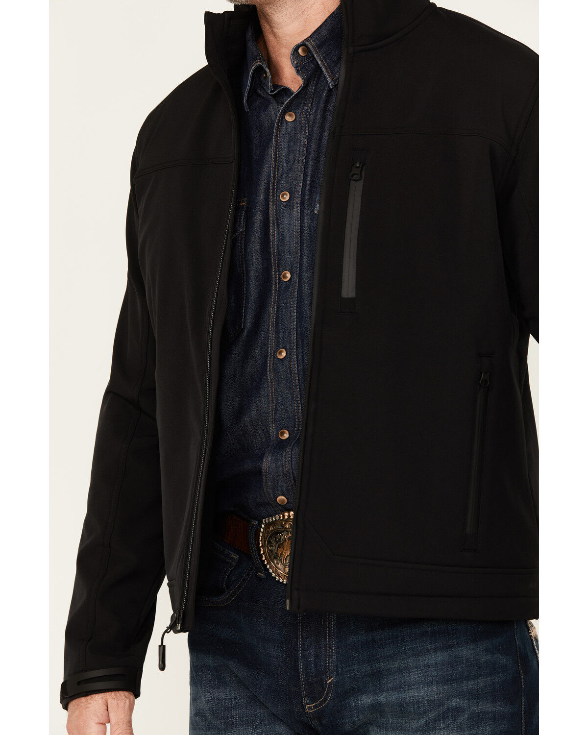 Image #3 - Cody James Men's Sharpshooter Concealed Carry Softshell Jacket, Black, hi-res