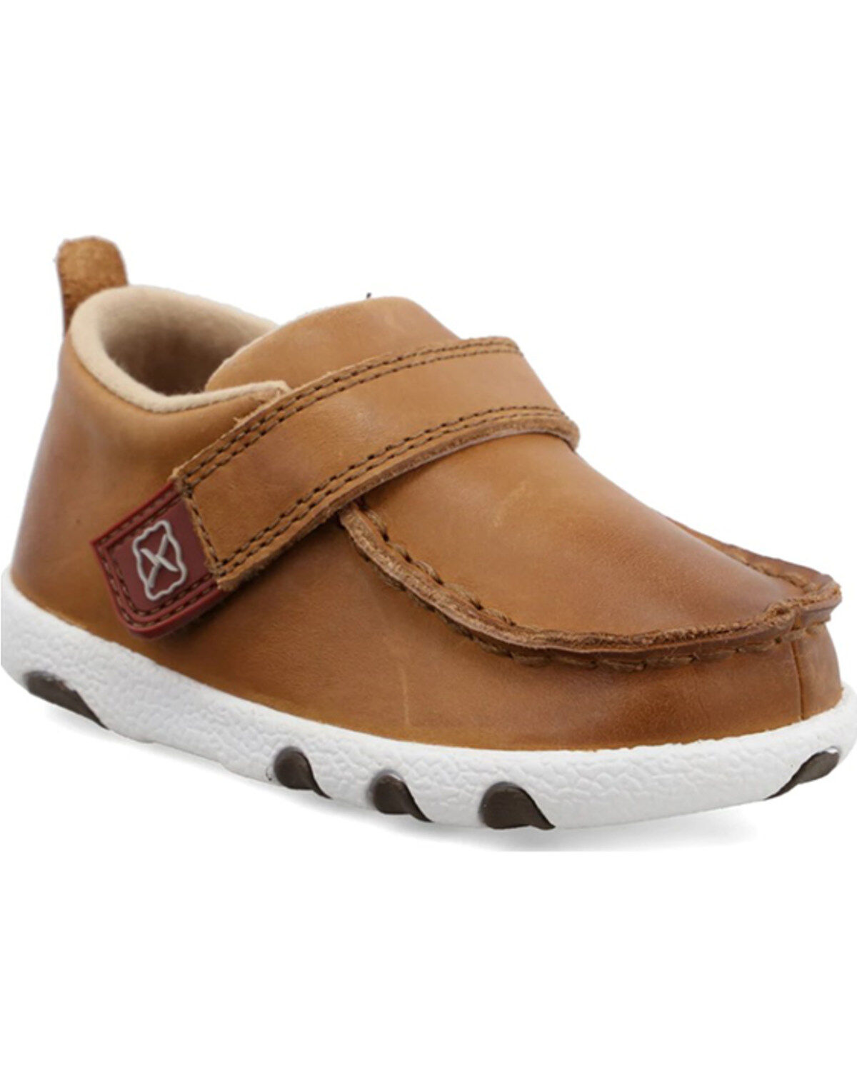 Twisted X Infant Kid's Driving Western Shoe - Moc Toe, Tan, hi-res