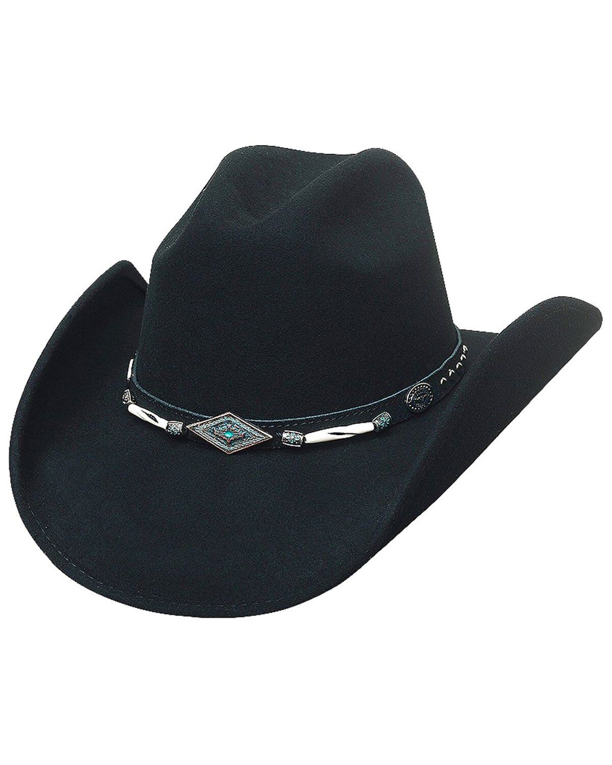Image #1 - Bullhide Mojave Wool Felt Cowgirl Hat, Black, hi-res