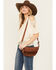Image #2 - Shyanne Women's Western Heritage Woven Leather Sling Bag, Brown, hi-res
