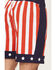 Image #4 - Rock & Roll Denim Men's Americana Stretch Drawcord Shorts, Red/white/blue, hi-res