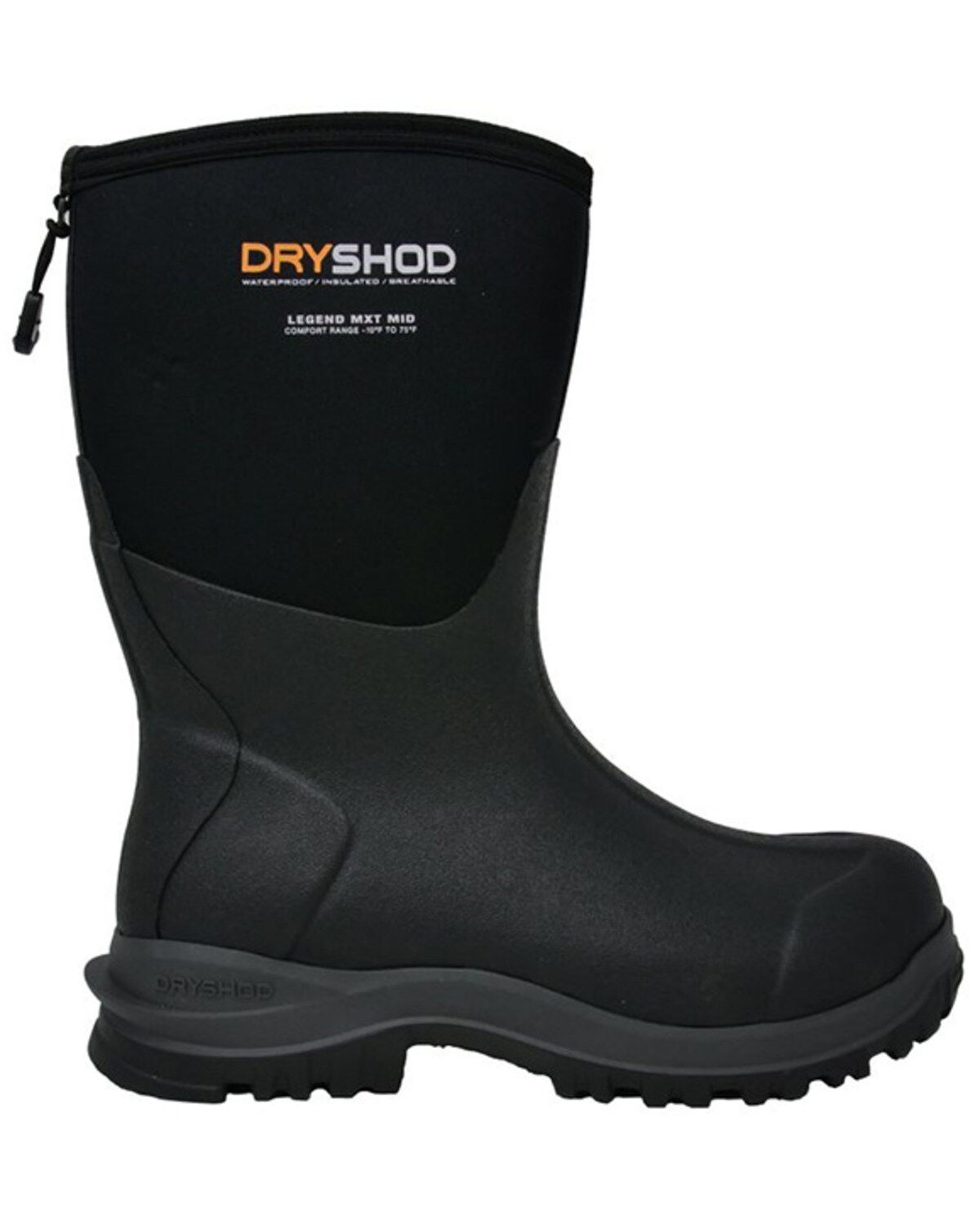 Image #2 - Dryshod Men's Legend MXT Rubber Boots - Soft Toe, Black, hi-res
