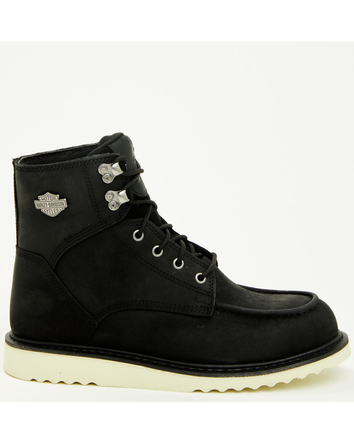 Image #2 - Harley Davidson Men's Brosman Waterproof Moc Motorcycle Boots - Soft Toe, Black, hi-res