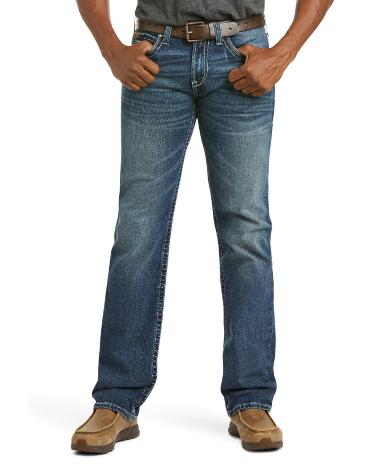 Image #1 - Ariat Men's M7 Silverton Coltrane Slim Straight Jeans, Blue, hi-res