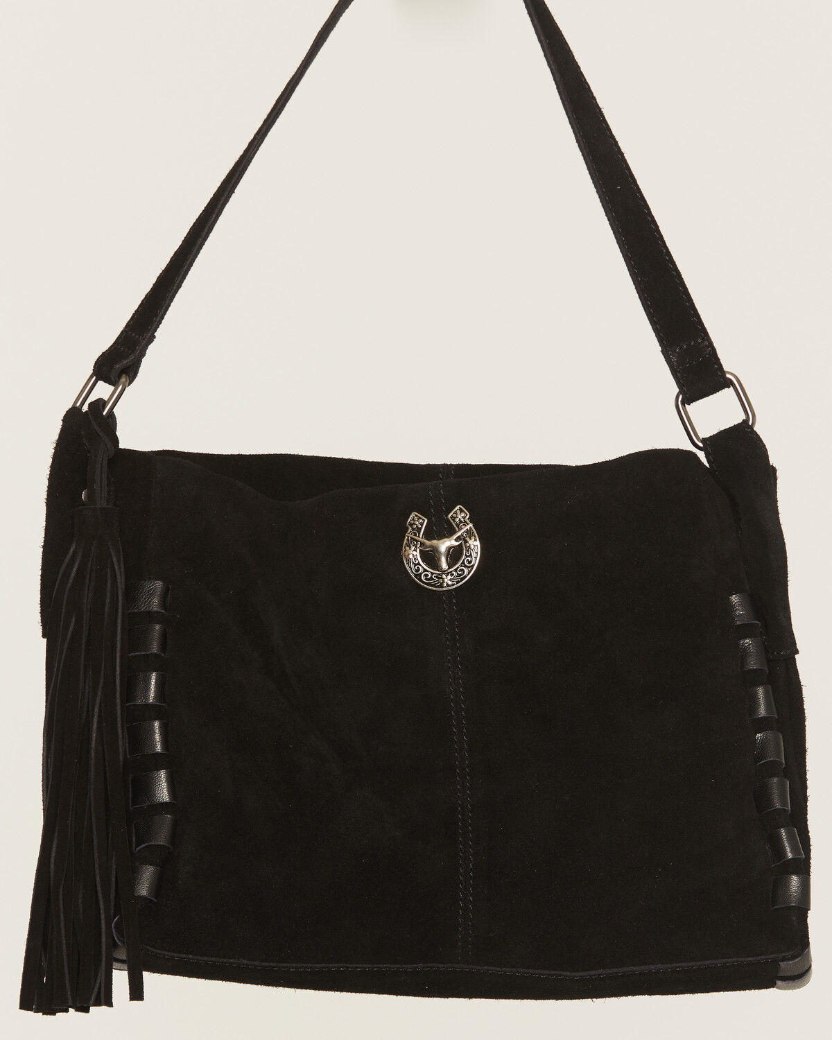 Image #2 - Avondayle Women's Suede Bucket Bag, Black, hi-res