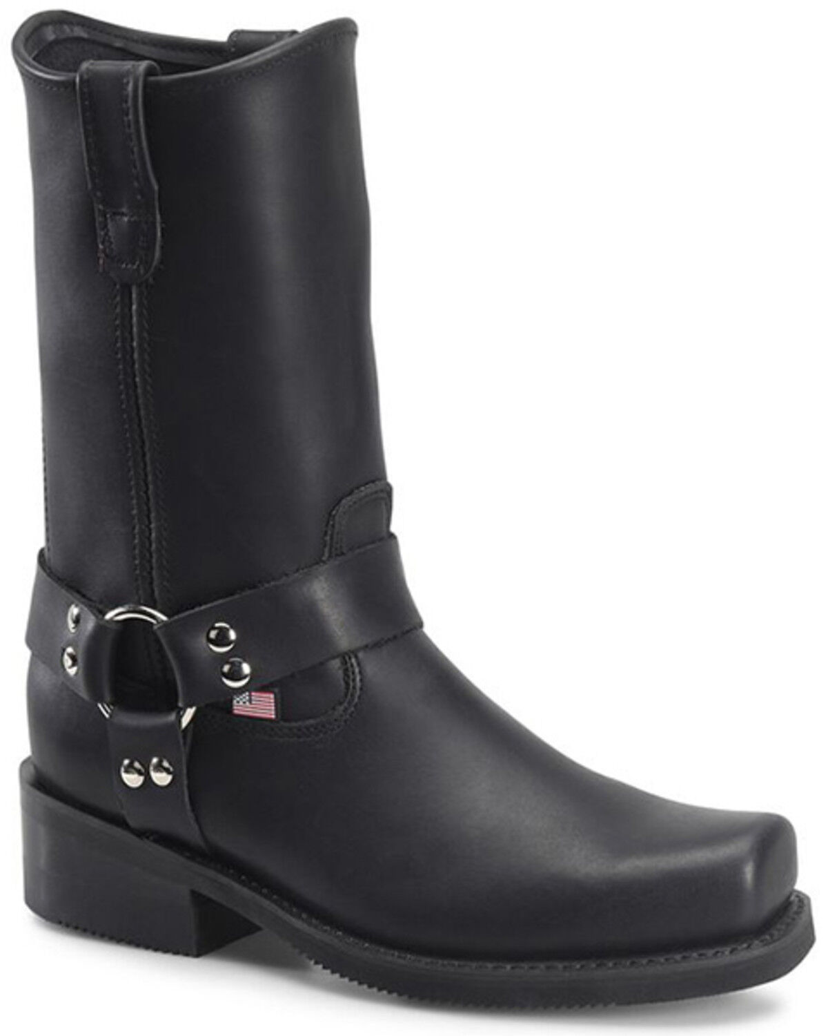 Image #1 - Double-H Men's Road Warrior 10" Motorcycle Boots, Black, hi-res
