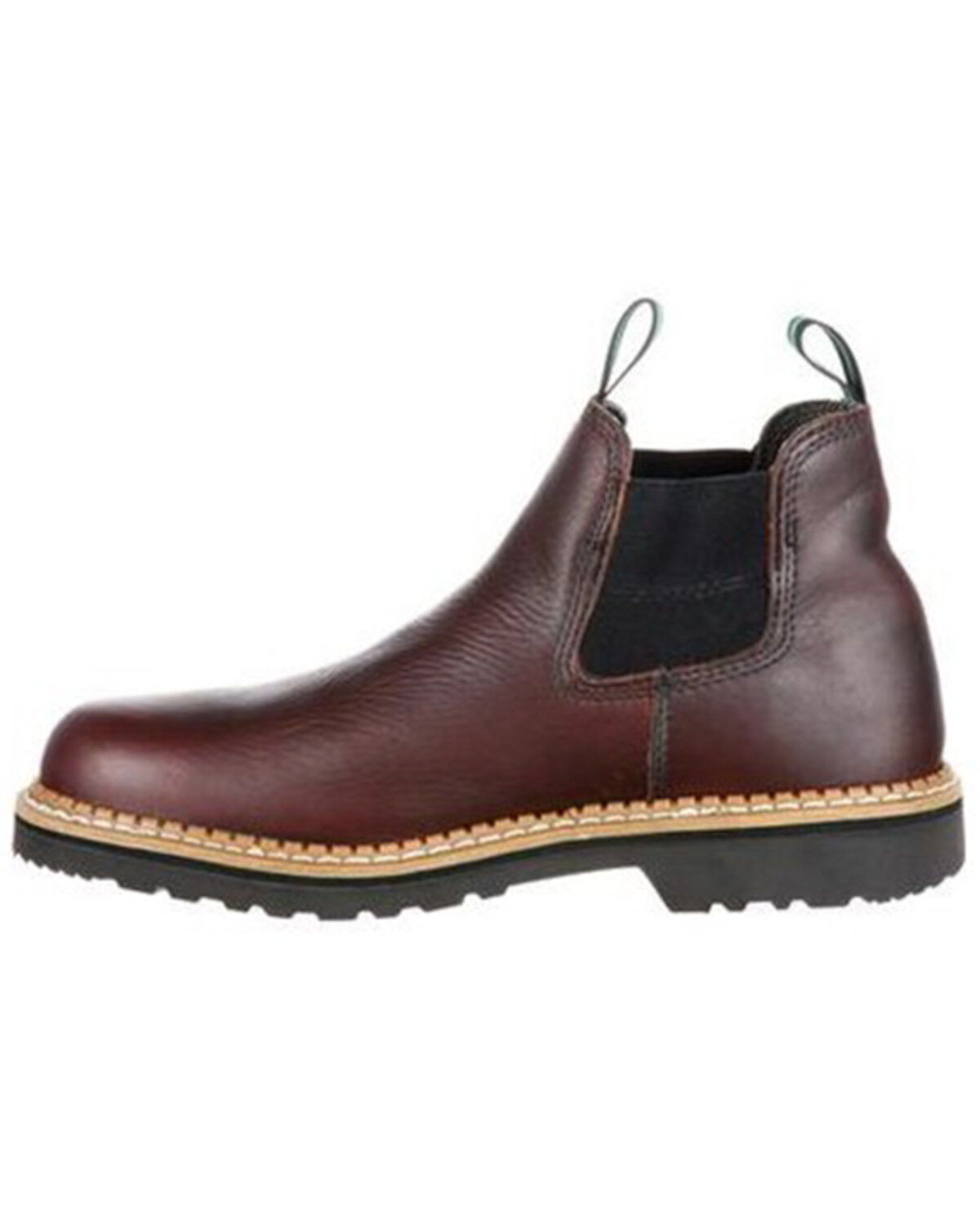 Image #4 - Georgia Boot Men's Romeo Waterproof Slip-On Work Shoes - Soft Toe, Brown, hi-res