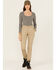 Image #1 - Dickies Women's Mid Rise Skinny Stretch Twill Work Pants, Sand, hi-res