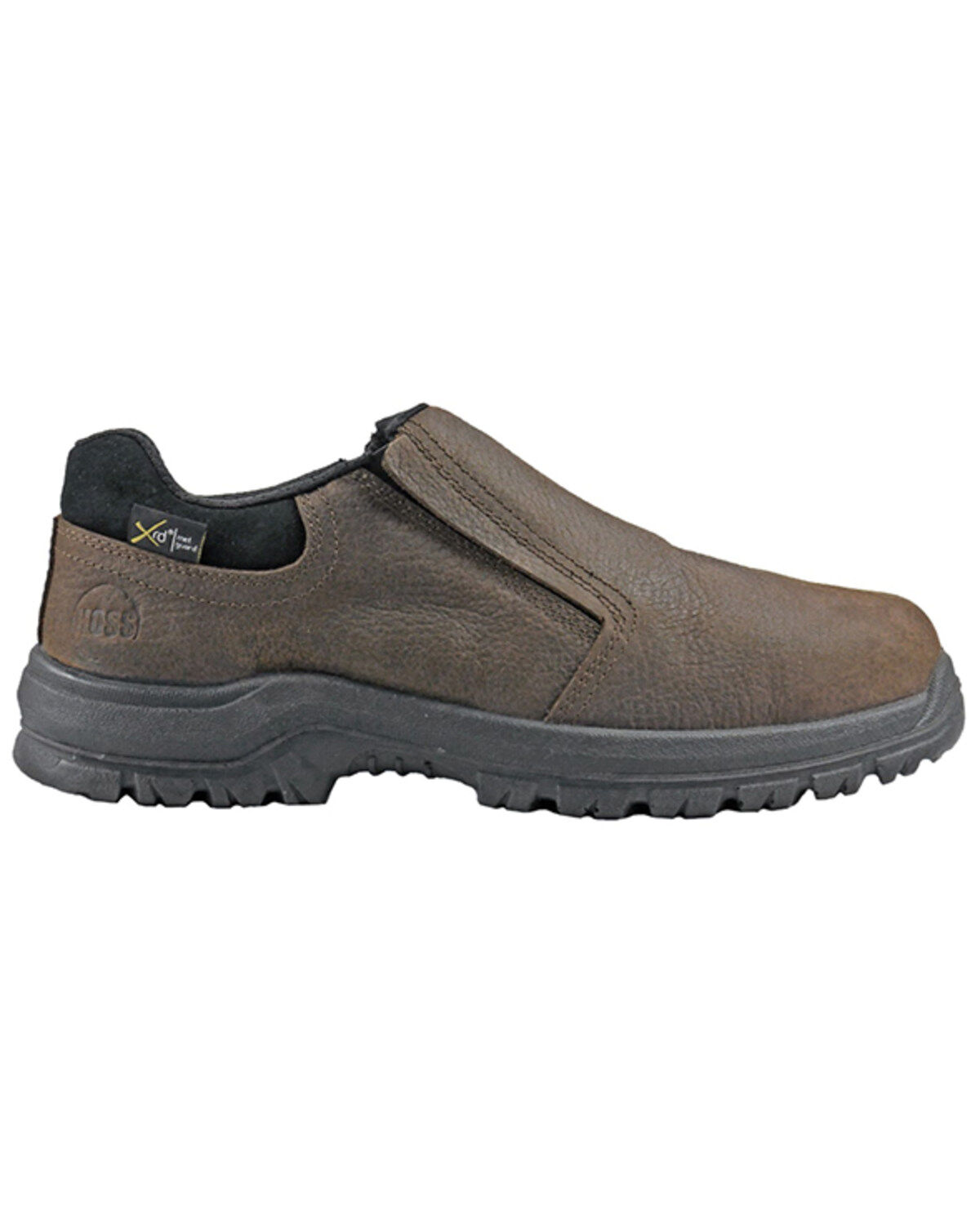 Image #2 - Hoss Men's Slip-On Met Guard Work Shoes - Composite Toe, Brown, hi-res