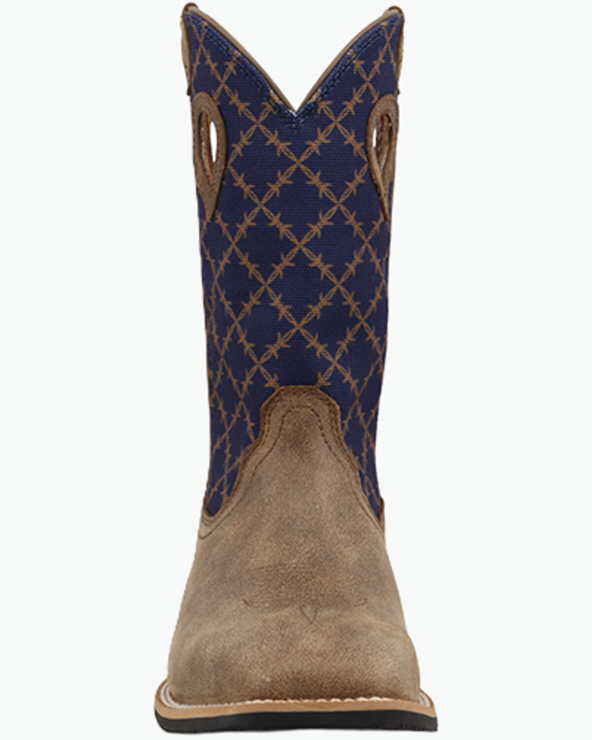 Image #4 - Twisted X Kid's Top Hand Performance Western Boots - Broad Square Toe, Navy, hi-res