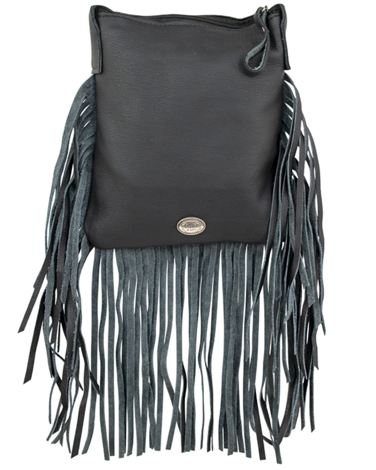 Image #2 - American West Women's Hair-On Fringe Handbag, Black, hi-res
