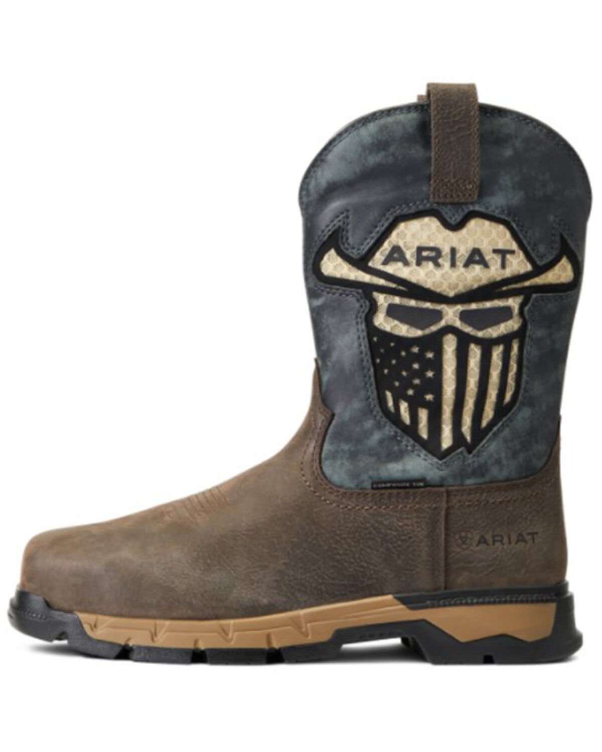 Image #2 - Ariat Men's Rebar Flex Western VentTek Incognito Work Boots - Composite Toe, Brown, hi-res
