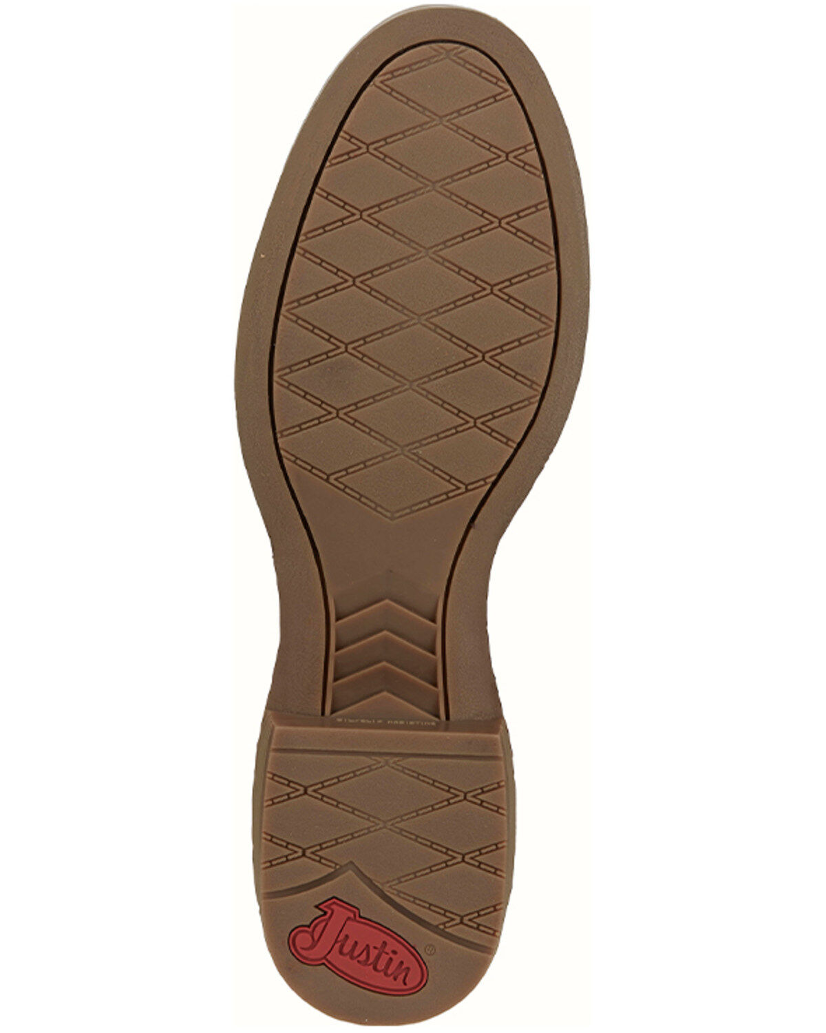 Image #7 - Justin Men's Roper Western Boots - Round Toe, Brown, hi-res