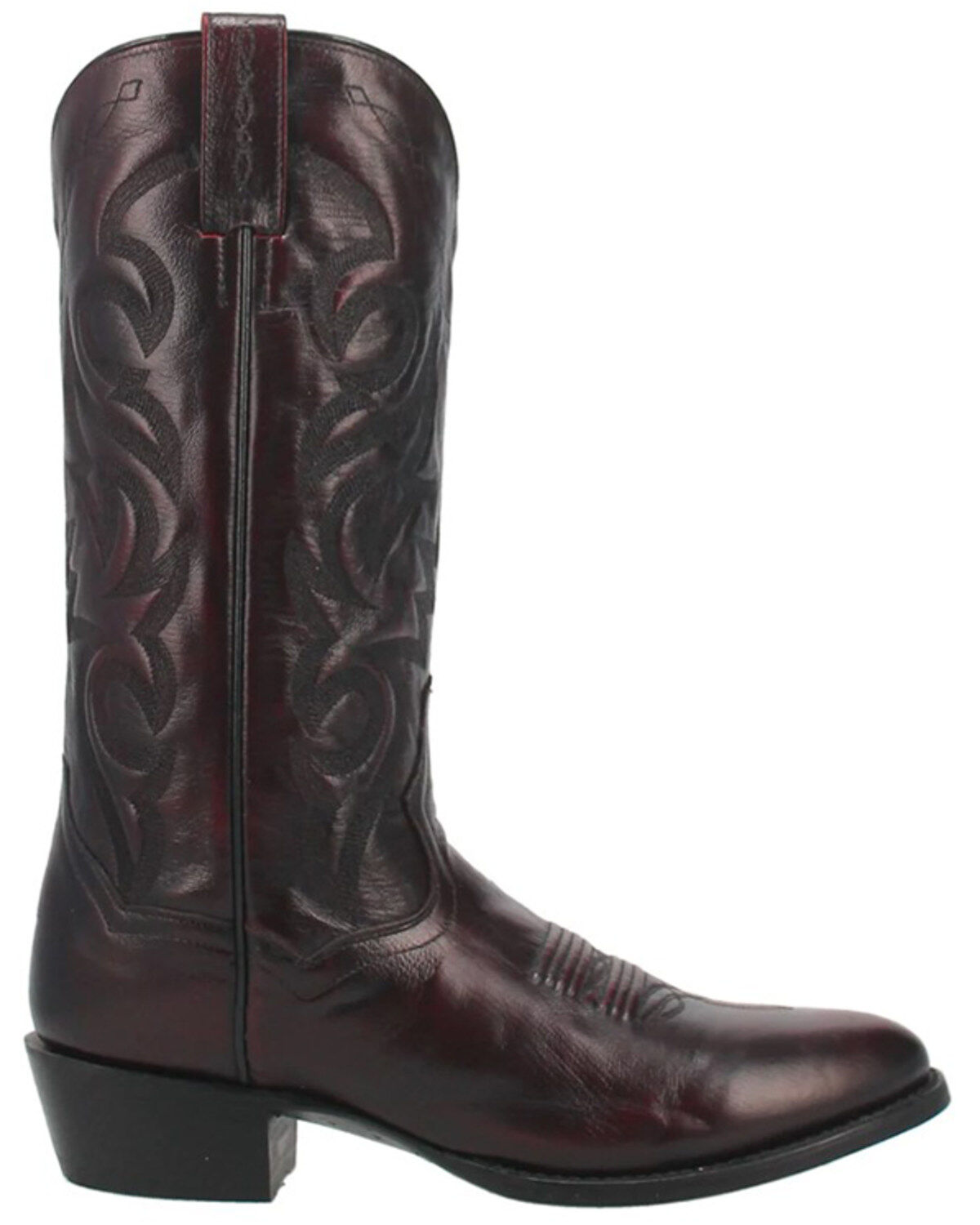 Image #3 - Dan Post Men's Mignon Western Boots - Round Toe, Black Cherry, hi-res