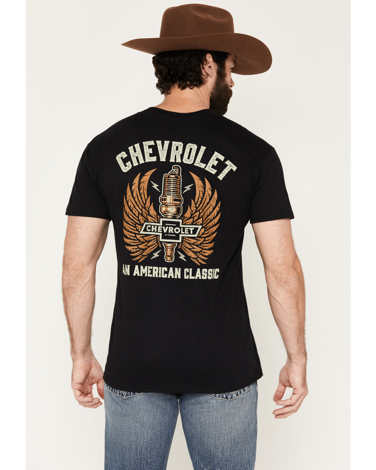 Chevy Men's American Classic Short Sleeve Graphic T-Shirt - Big, Black, hi-res