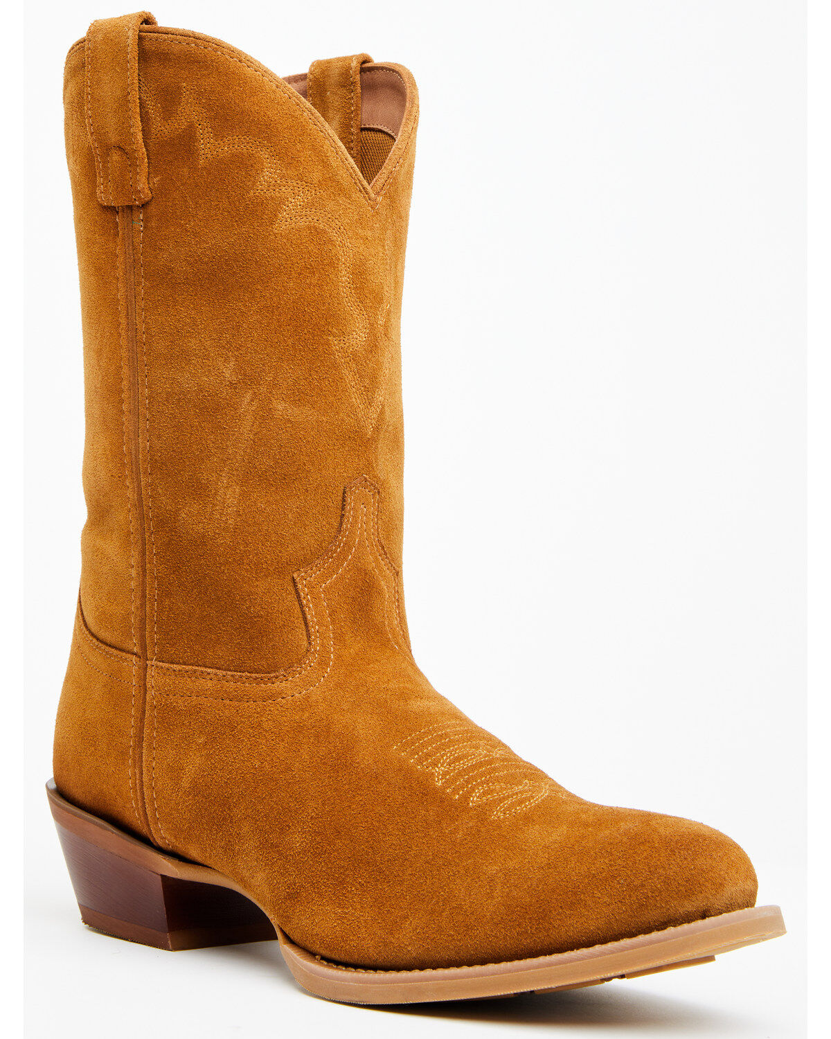 Image #1 - Laredo Men's Larkin Suede Water Resistant Performance Western Boots - Round Toe, Honey, hi-res