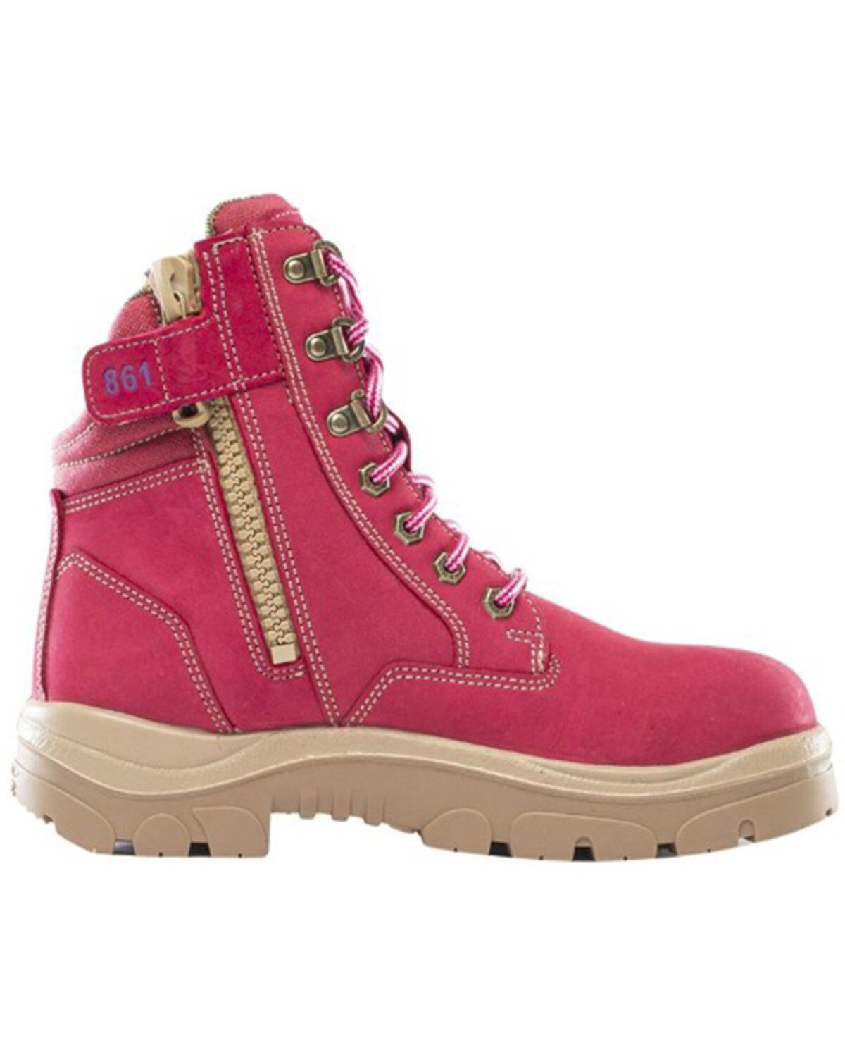 Image #2 - Steel Blue Women's Southern Cross Zip Work Boots - Steel Toe, Pink, hi-res