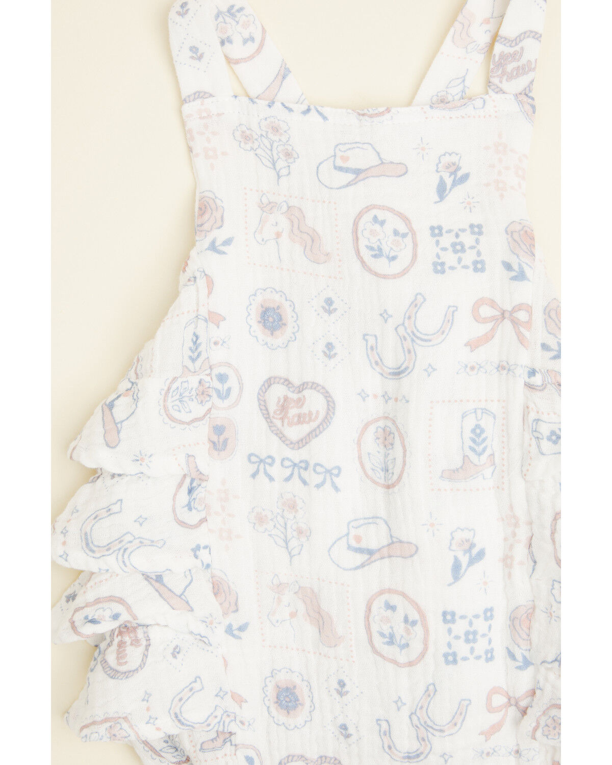 Image #2 - Angel Dear Infant Girls' Country Heirloom Sleeveless Onesie, White, hi-res