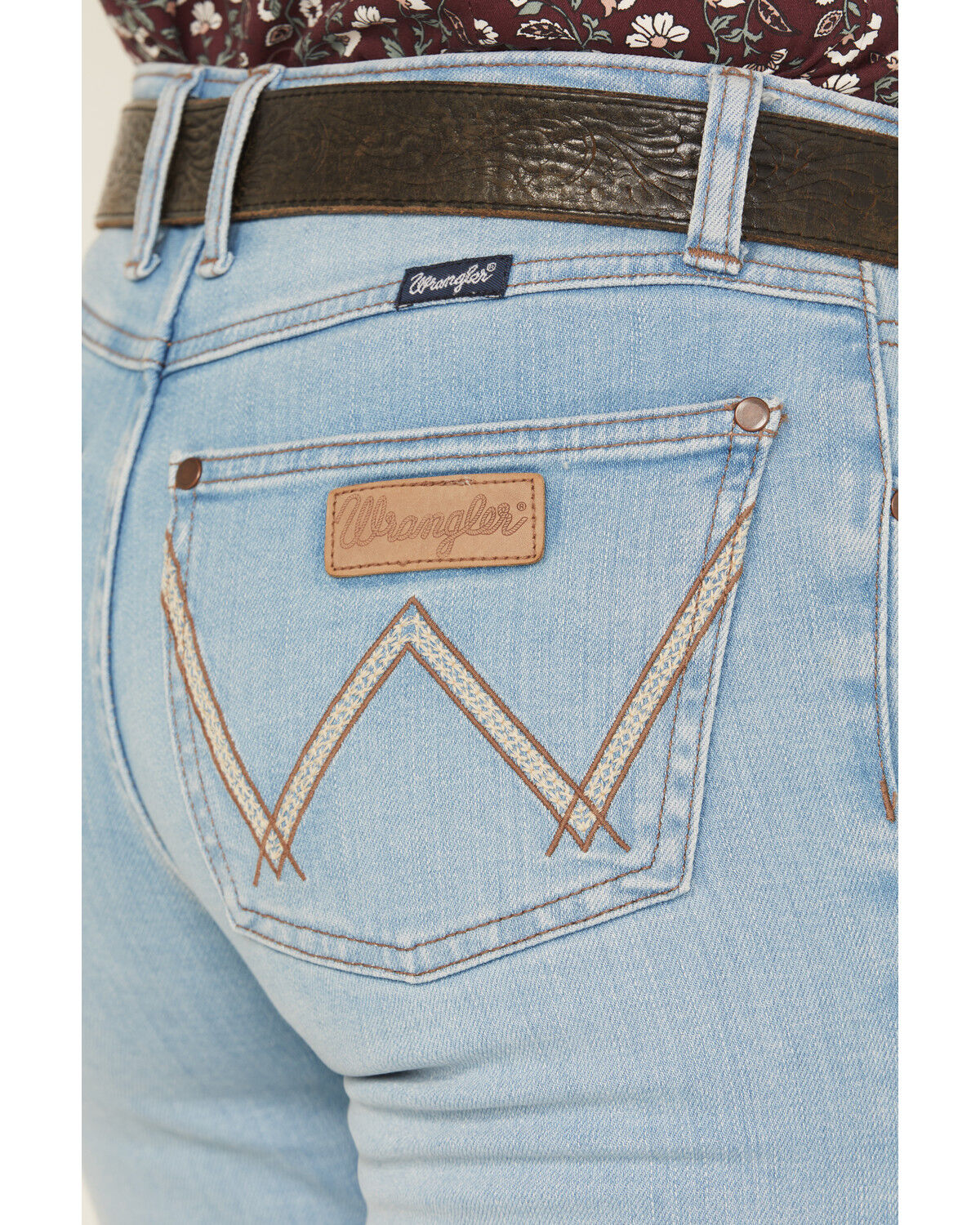 Image #4 - Wrangler Retro Women's Mia Light Wash Mid Rise Trouser Denim Jeans, Light Wash, hi-res