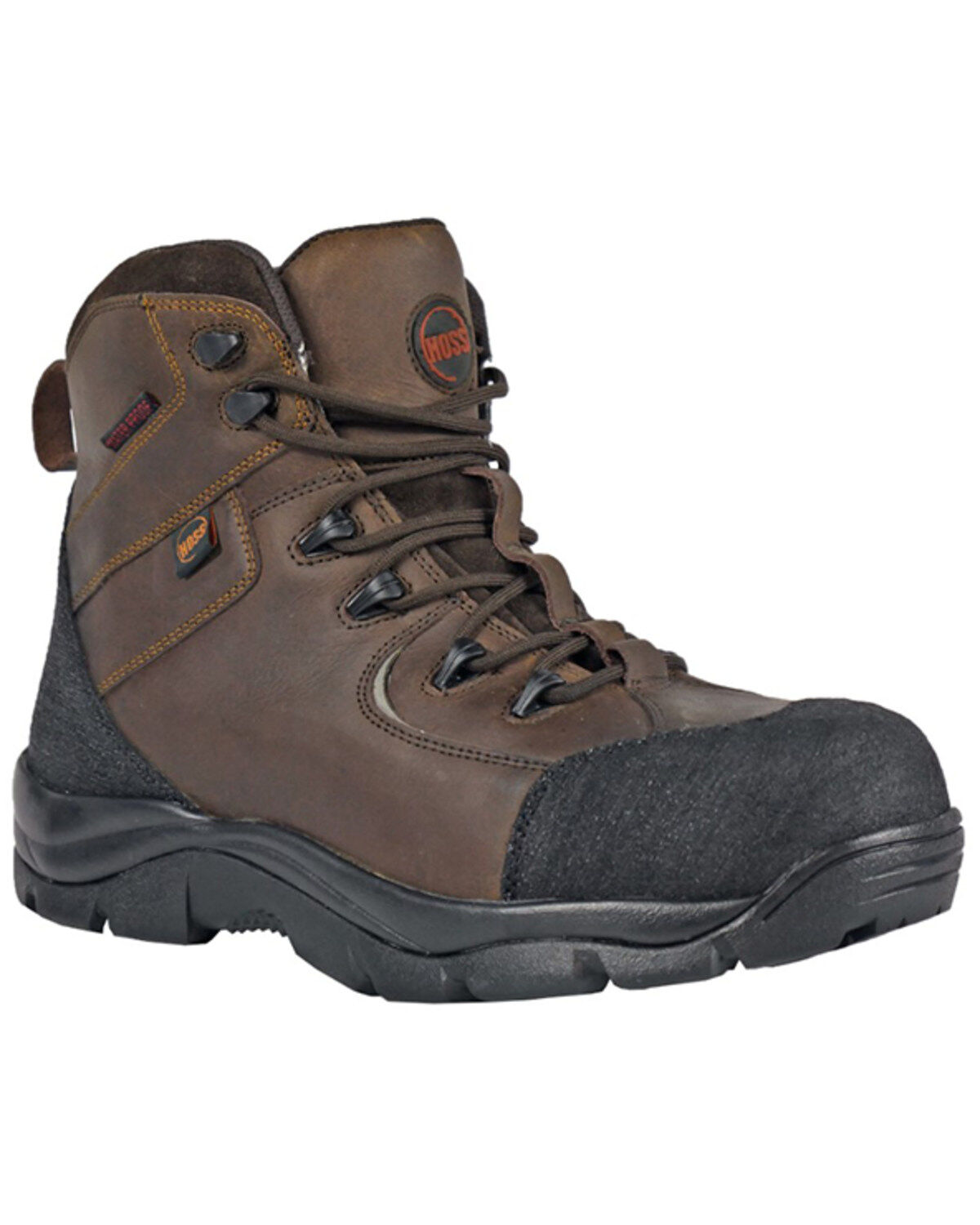 Image #1 - Hoss Men's Ridge Lace-Up Work Boots - Composite Toe, Brown, hi-res