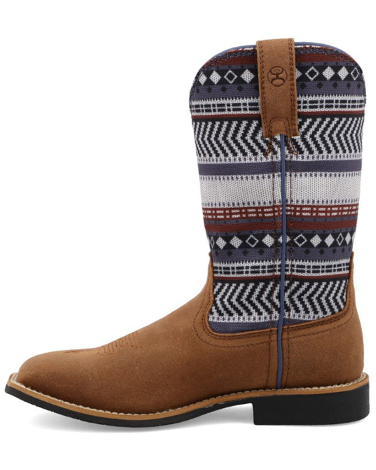 Image #3 - Hooey Twisted X Kids' Serape Stripe Western Boot - Square Toe, Brown, hi-res