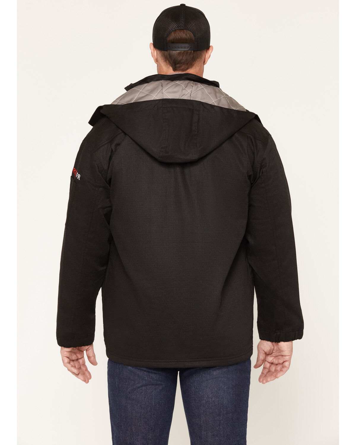 Image #4 - Forge Workwear Men's FR Insulated Ripstop Jacket, Black, hi-res