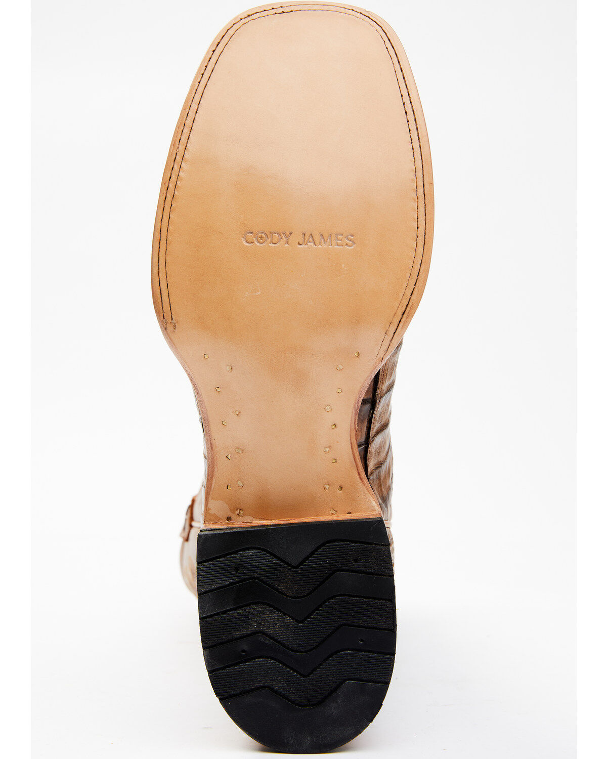 Image #7 - Cody James Men's Exotic Caiman Tail Skin Western Boots - Broad Square Toe, Brown, hi-res