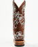 Image #5 - Shyanne Women's Lasy Floral Embroidered Western Boots - Broad Square Toe, Turquoise, hi-res