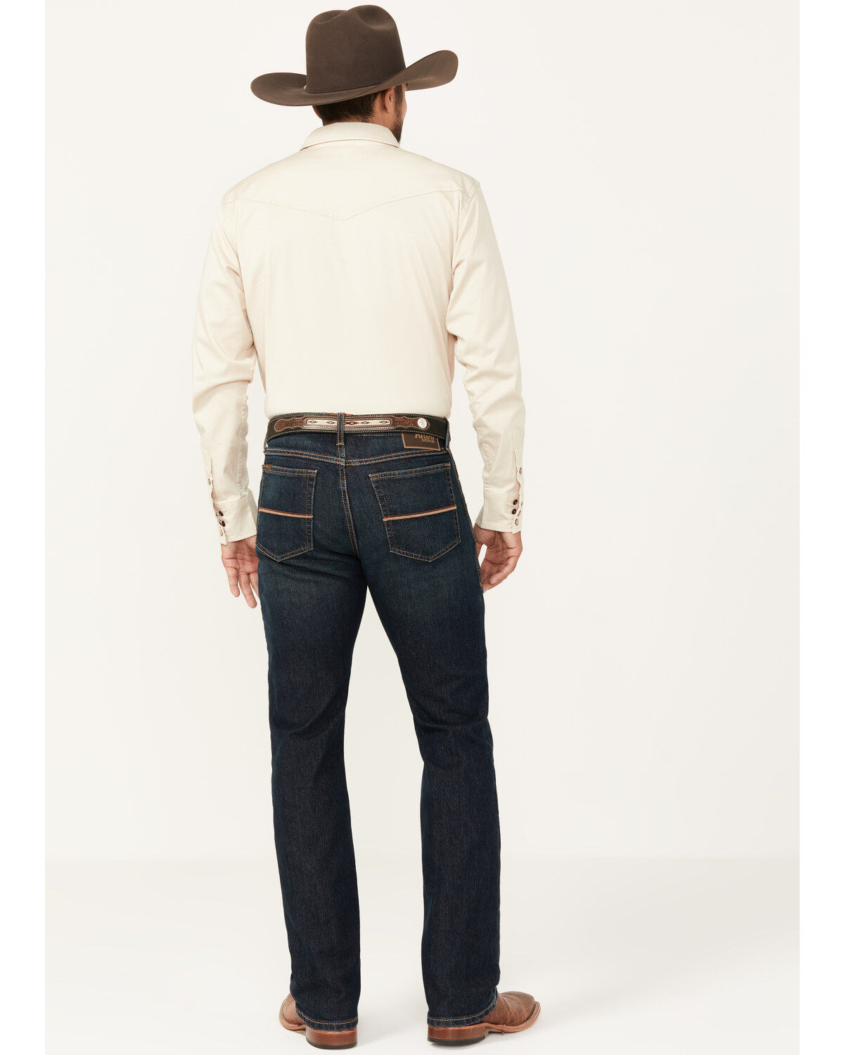 Image #3 - Ariat Men's M4 Blackstone Ray Dark Wash Relaxed Bootcut Pro Series Performance Denim Jeans, Dark Wash, hi-res