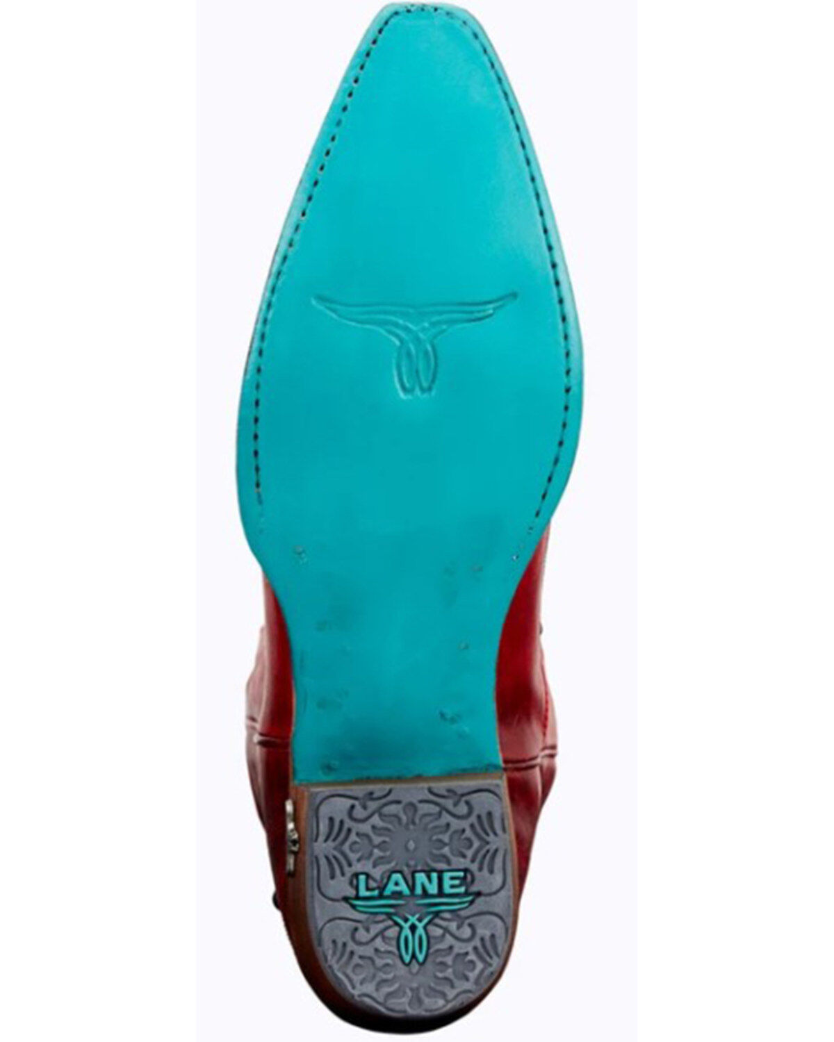 Image #6 - Lane Women's Cossette Tall Western Boots - Snip Toe, Ruby, hi-res