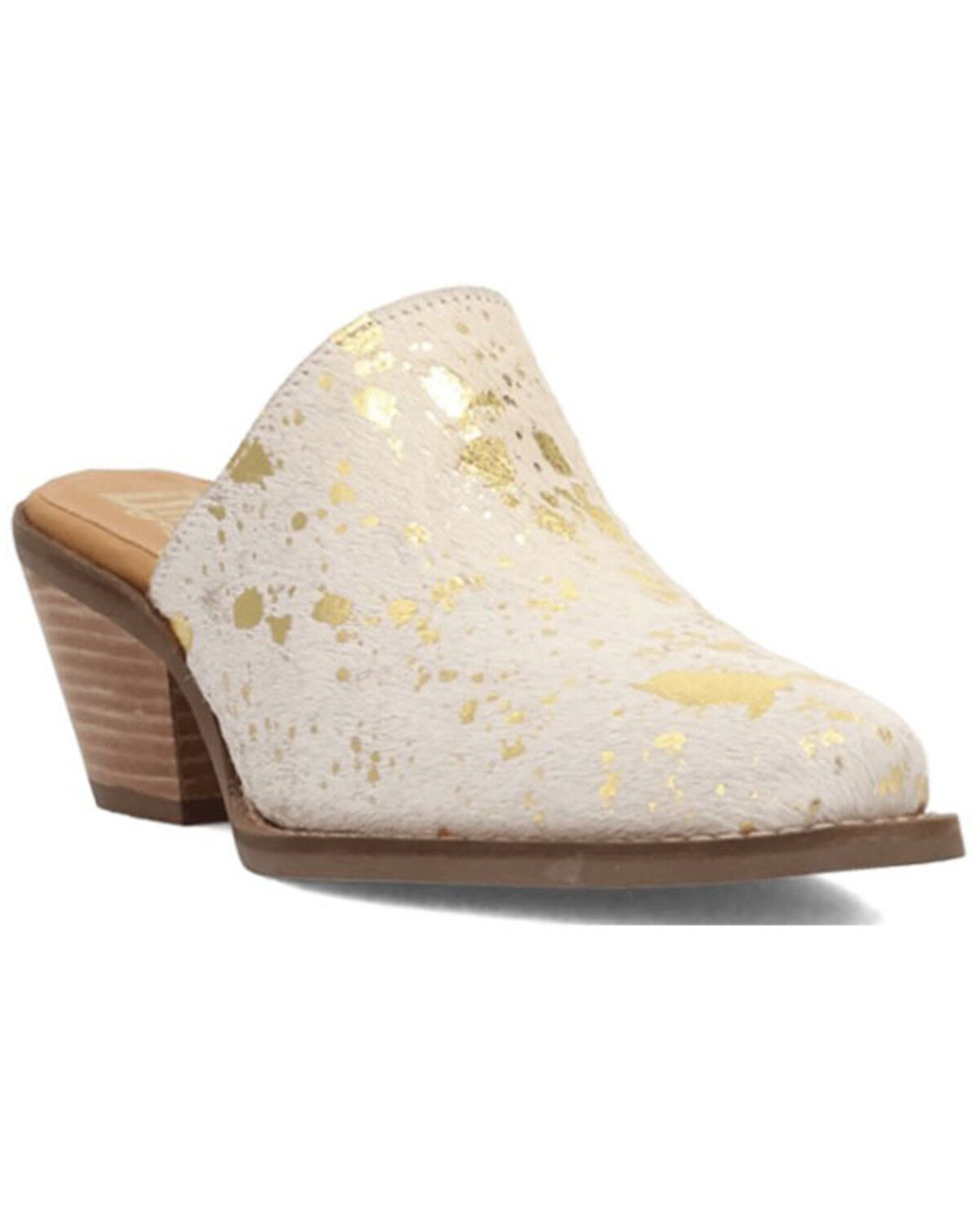 Image #1 - Dingo Women's Cash Cow Mules, Gold, hi-res