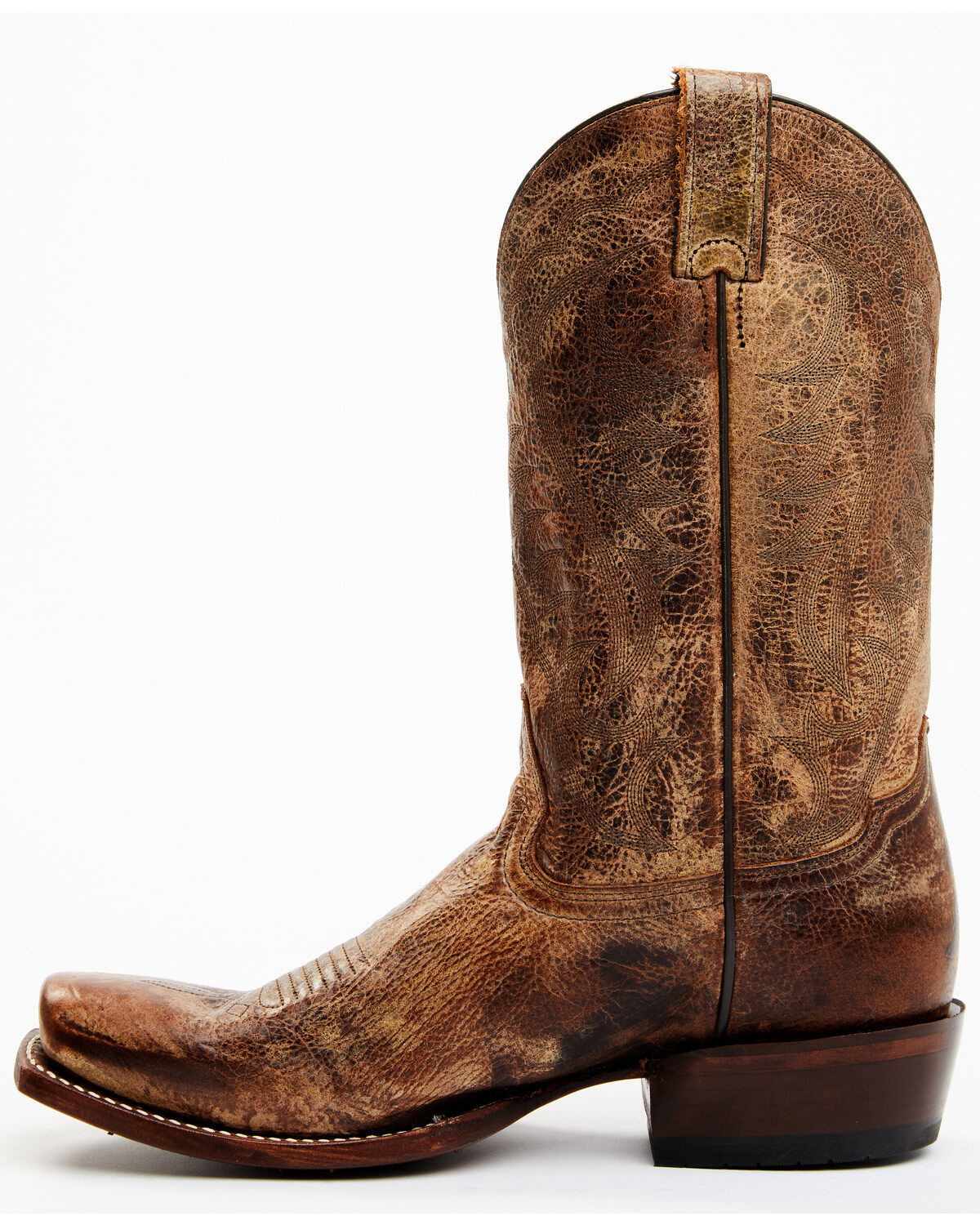 Image #3 - Moonshine Spirit&reg; Men's Distressed Western Boots - Square Toe, Tan, hi-res
