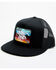 Image #1 - Lazy J Ranchwear Men's Serape Striped Elevation Ball Cap, Black, hi-res