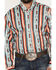 Image #3 - Rock & Roll Denim Men's Southwestern Serape Striped Long Sleeve Button-Down Stretch Western Shirt, Red, hi-res