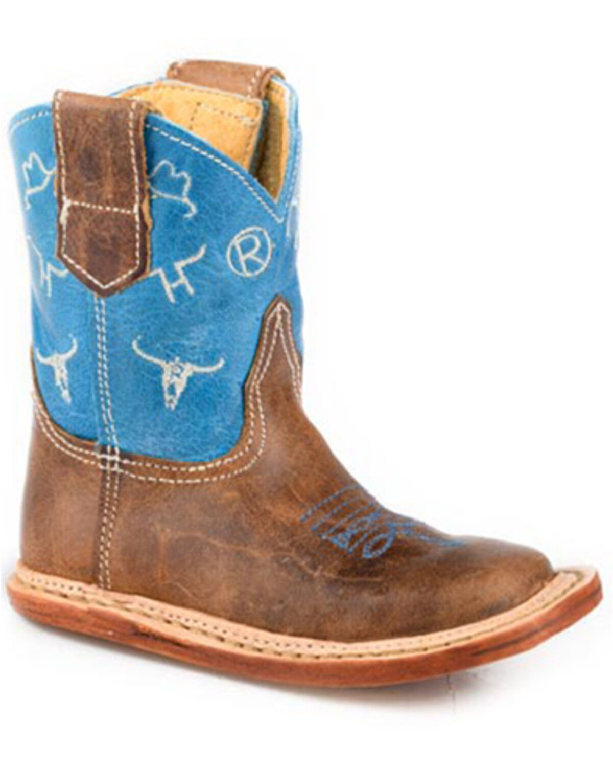 Image #1 - Roper Infant Boys' Cowbabies Brands Western Boots - Broad Square Toe, Brown, hi-res