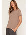 Image #3 - Carhartt Women's Irvine Relaxed Short Sleeve Work Shirt, Brown, hi-res