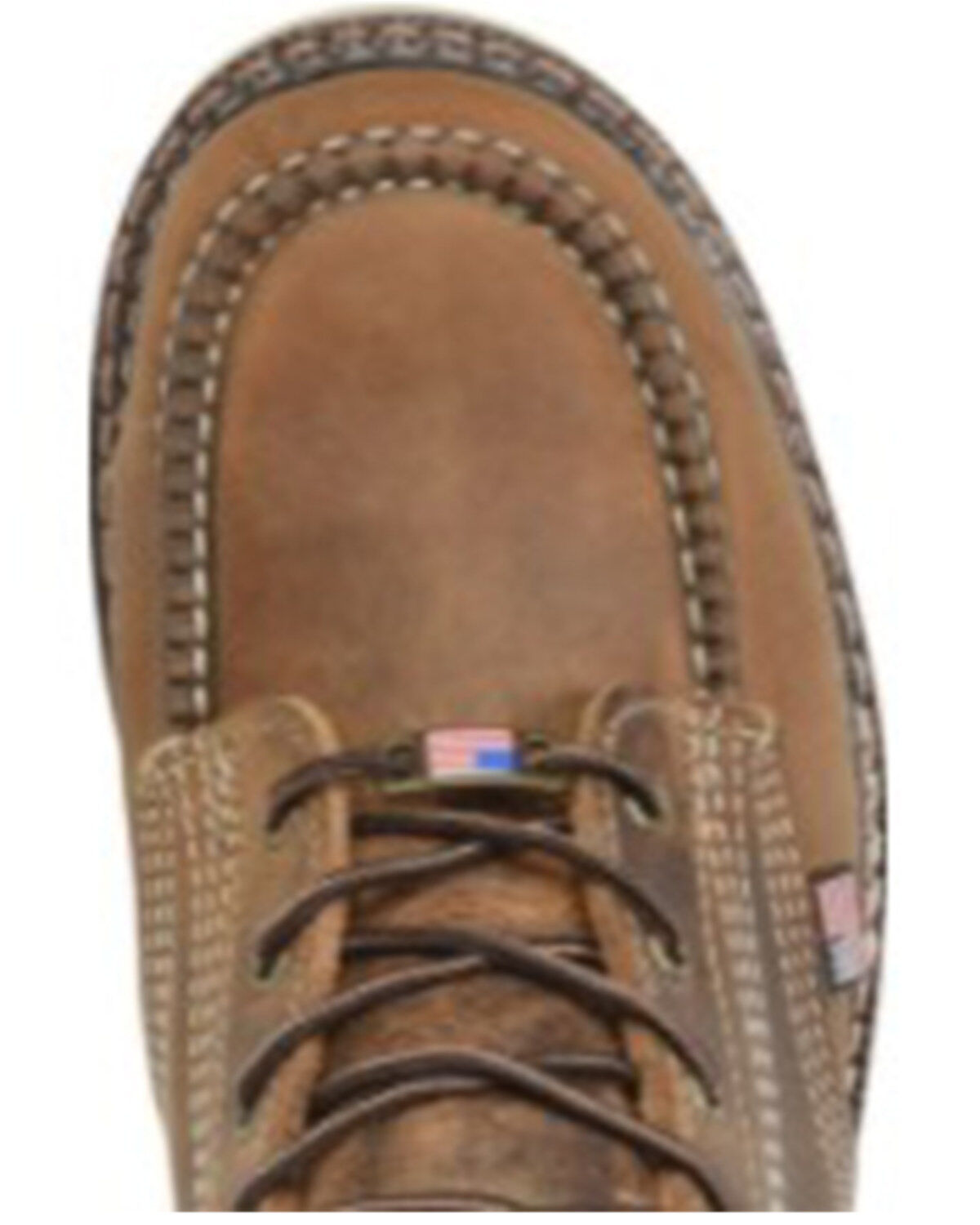 Image #5 - Carolina Men's 6" Domestic AMP USA Wedge Moc Work Boots - Steel Toe, Brown, hi-res