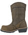 Image #3 - Hoss Men's Buford Logger Pull-On Waterproof Logger Work Boots - Composite Toe, Brown, hi-res