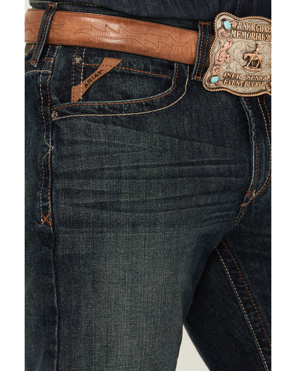 Image #2 - Ariat Men's M2 Relaxed Dusty Road Jeans, Denim, hi-res