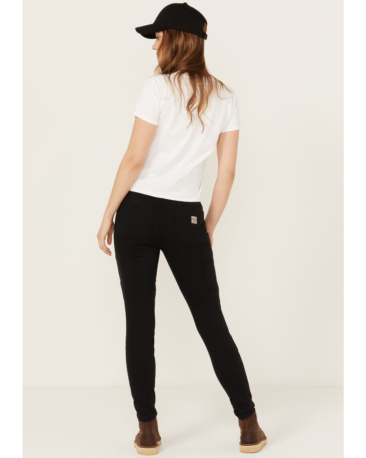 Image #3 - Carhartt Women's FR Force Fitted Midweight Utility Leggings - Tall, Black, hi-res