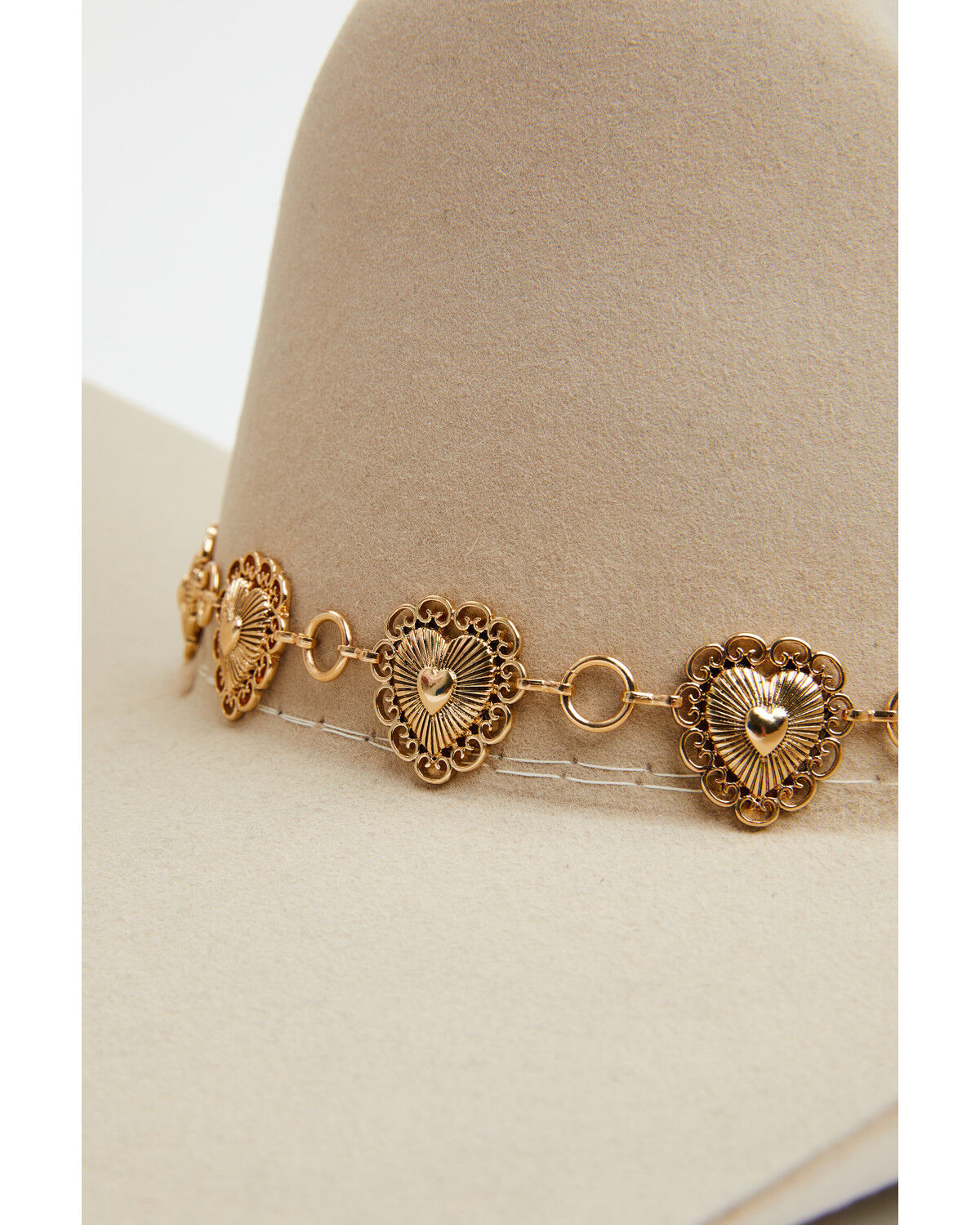 Image #2 - Shyanne Women's Heart Concho Hatband, Gold, hi-res