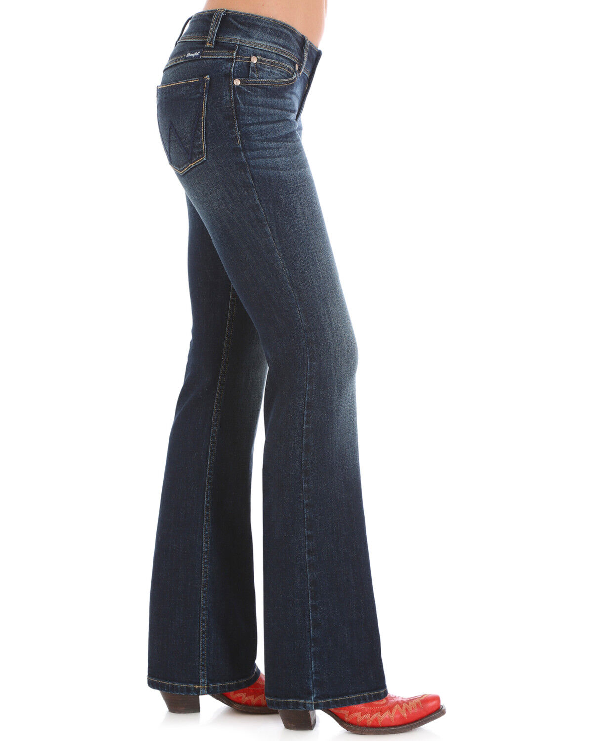 Image #2 - Wrangler Retro Low Rise Women's Dark Wash Sadie Jeans, Indigo, hi-res